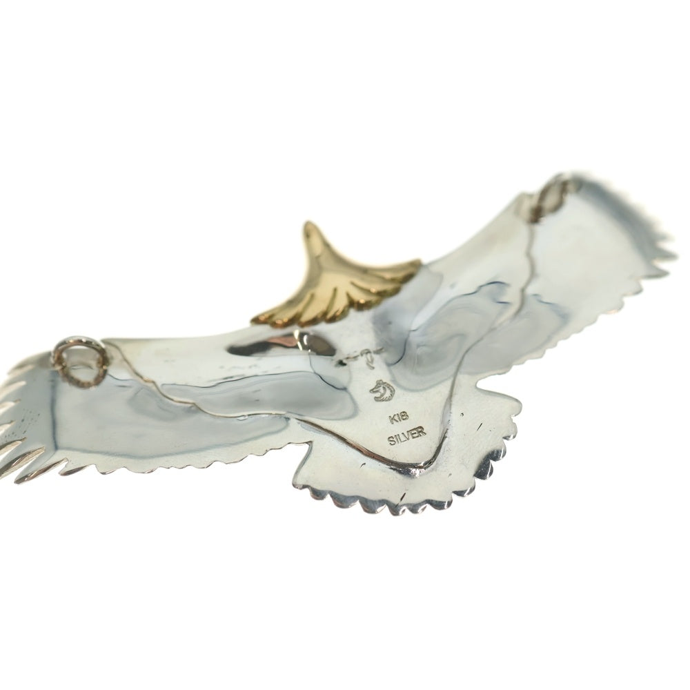 TADY & KING(タディアンドキング) 頭金 大イーグル 金縄ターコイズ ネックレストップ シルバー/ゴールド