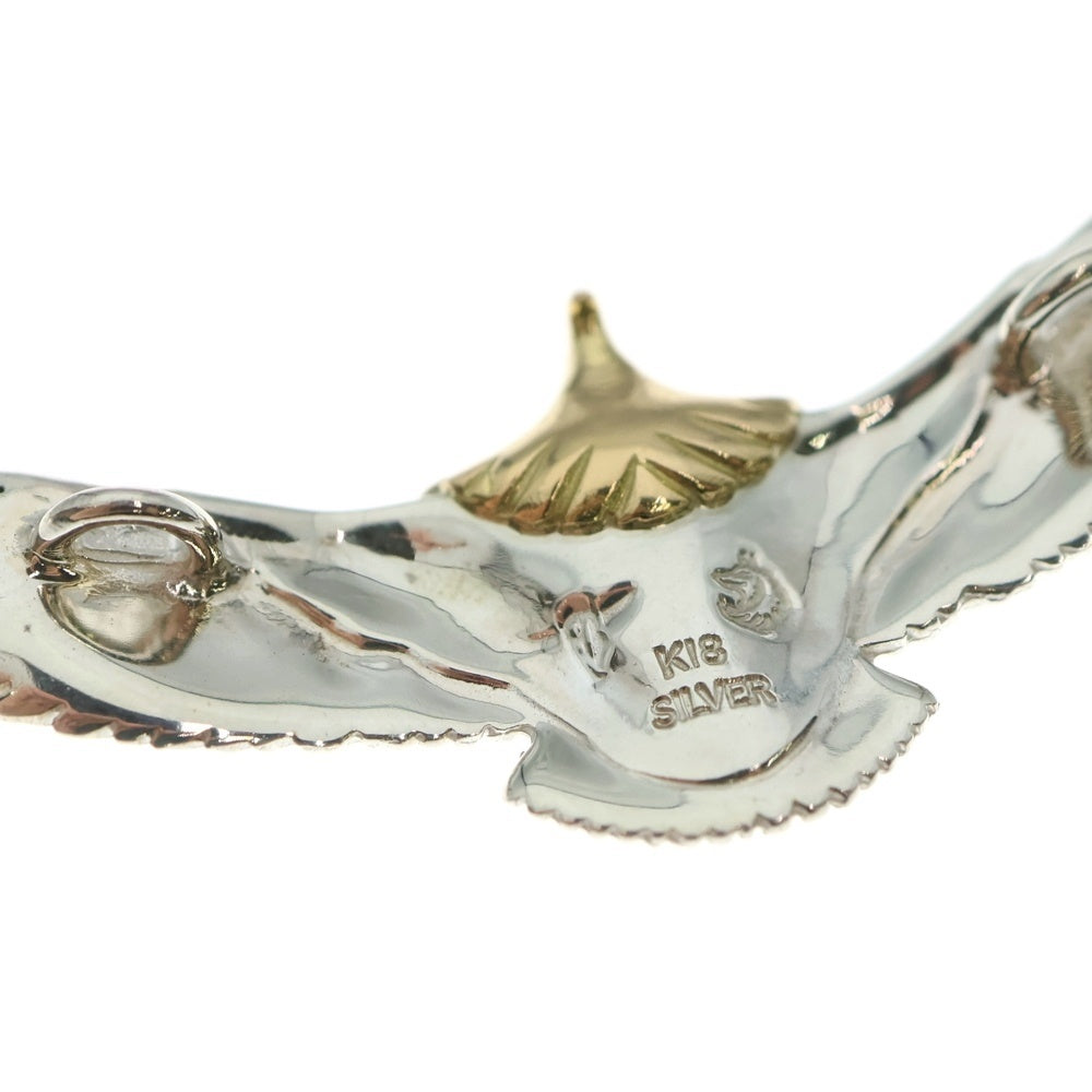 TADY & KING(タディアンドキング) K18 ベビーイーグル頭金 ネックレストップ シルバー/ゴールド