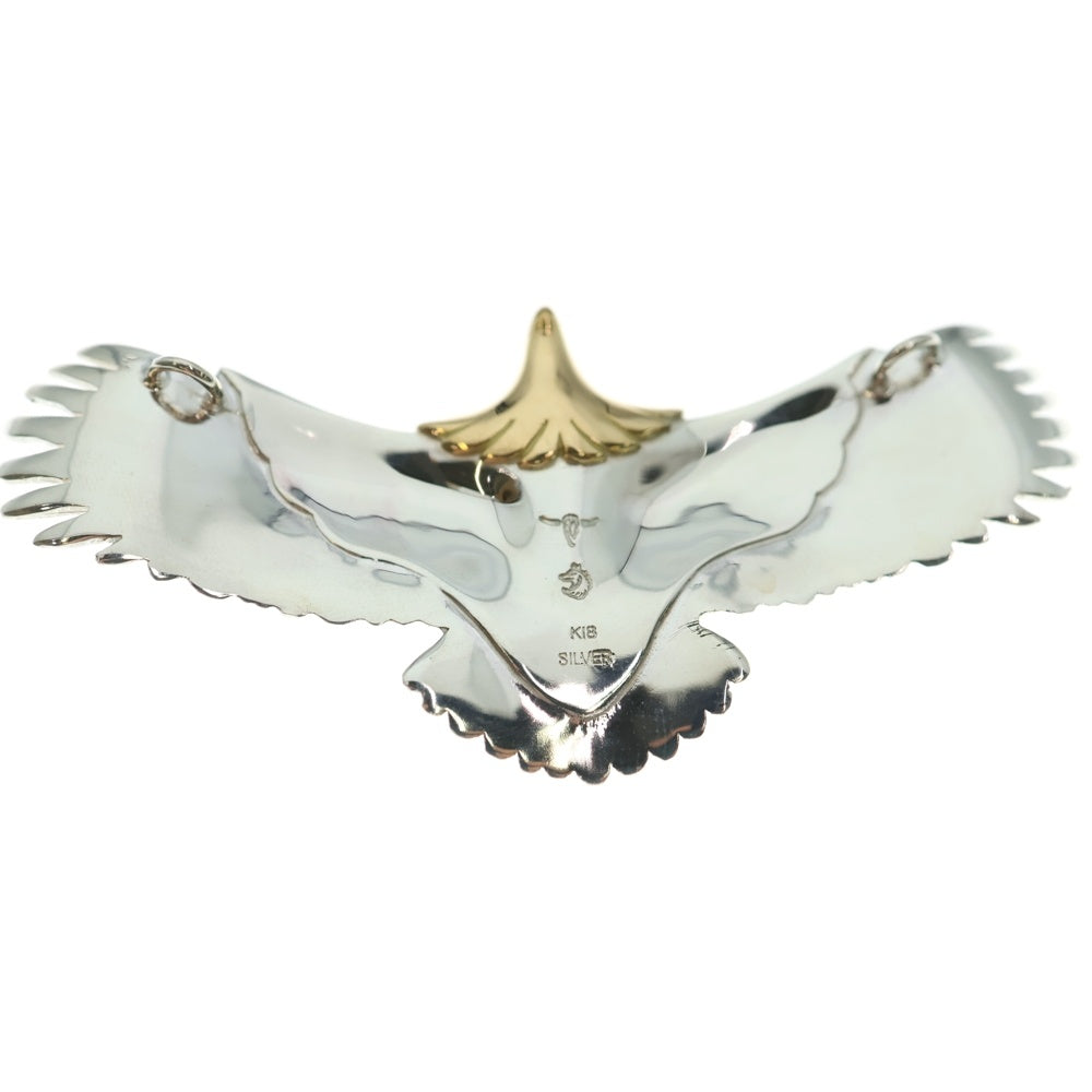 TADY & KING(タディアンドキング) K18 大イーグル頭金 ネックレストップ シルバー/ゴールド