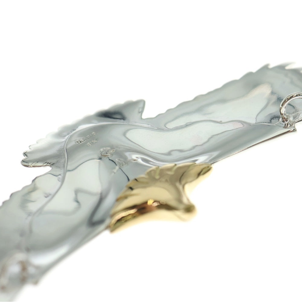 TADY & KING(タディアンドキング) K18 大イーグル頭金 ネックレストップ シルバー/ゴールド