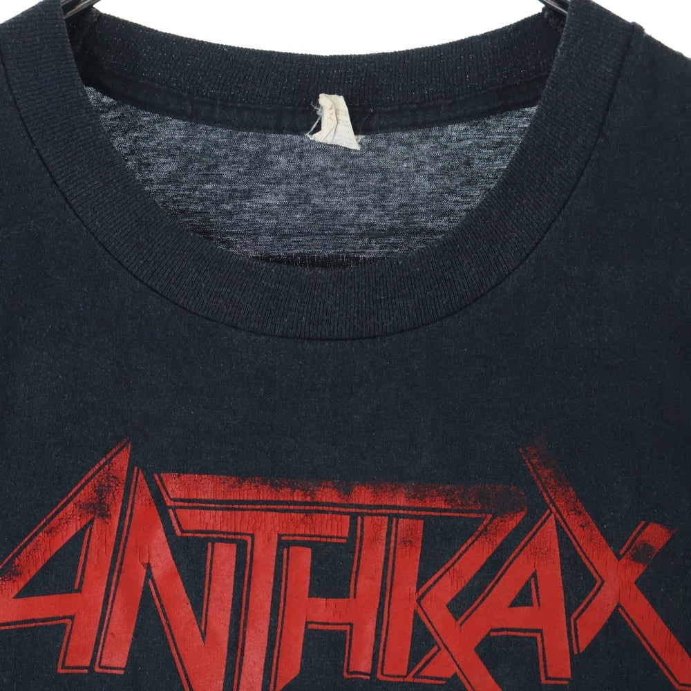 VINTAGE(ヴィンテージ) 90s ANTHRAX アンスラックス 両面プリント Tシャツ 半袖カットソー ブラック