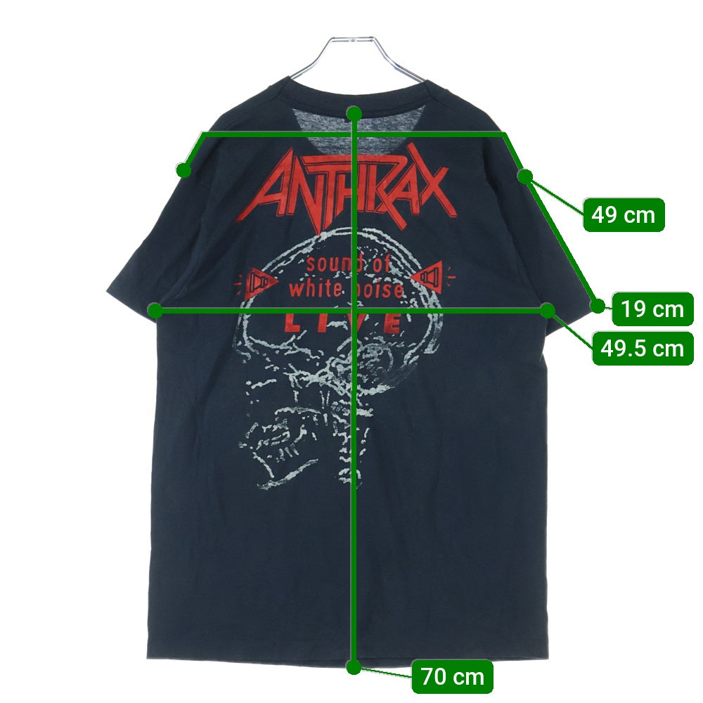 VINTAGE(ヴィンテージ) 90s ANTHRAX アンスラックス 両面プリント Tシャツ 半袖カットソー ブラック