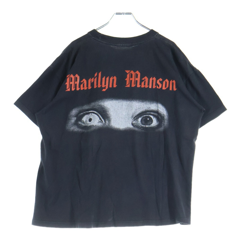VINTAGE(ヴィンテージ) 90-00s MARILYN MANSON BACK EYES BOOTLEG マリリンマンソン ブラックアイズ ブートレグ Tシャツ 半袖カットソーブラック