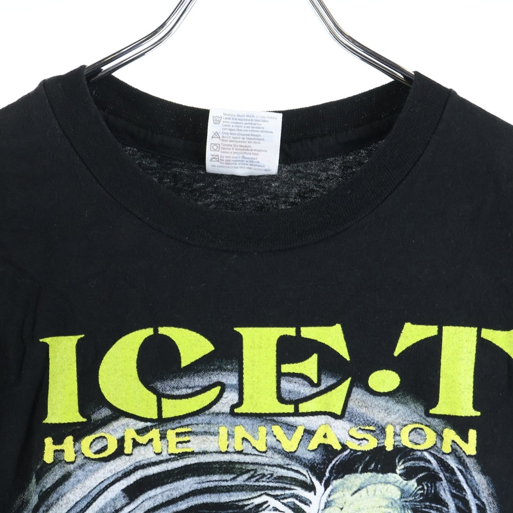 VINTAGE(ヴィンテージ) 90s ICE-T HOME INVASION RAP TEE アイス T 両面プリント Tシャツ 半袖カットソーブラック