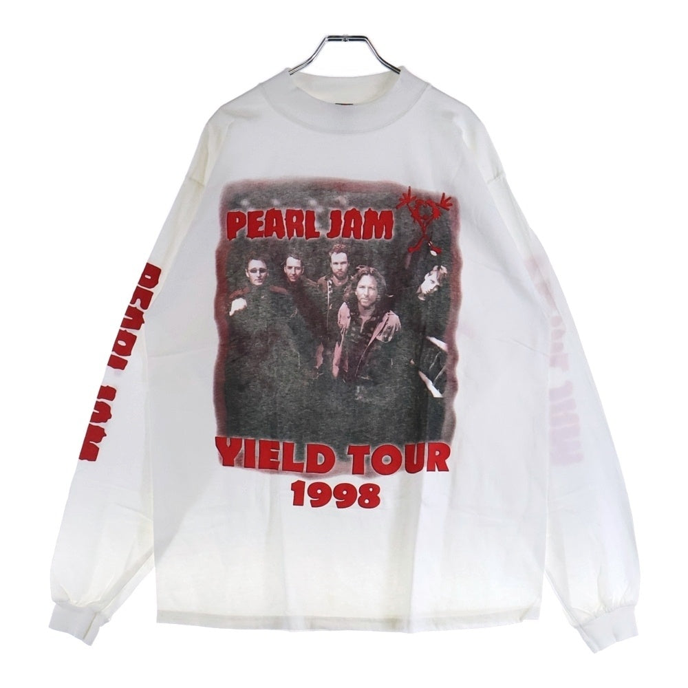 VINTAGE(ヴィンテージ) 90s PEARL JAM YIELD TOUR パールジャム 両面 アーム プリント Tシャツ 長袖カットソー ホワイト