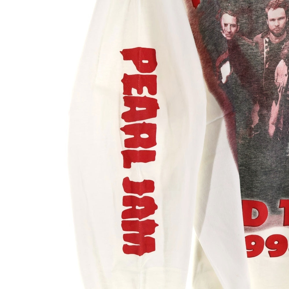 VINTAGE(ヴィンテージ) 90s PEARL JAM YIELD TOUR パールジャム 両面 アーム プリント Tシャツ 長袖カットソー ホワイト