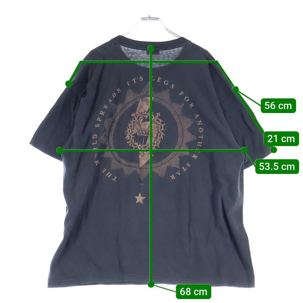 VINTAGE(ヴィンテージ) 90s MARILYN MANSON ANTICHRIST SUPERSTAR マリリンマンソン アンチクライスト スーパースター 両面プリント Tシャツ 半袖カットソーブラック