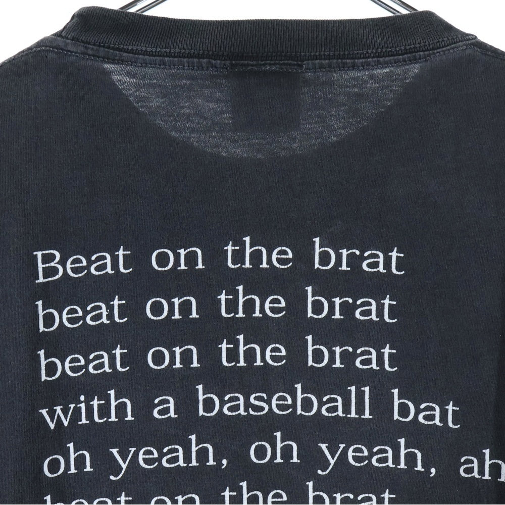 VINTAGE(ヴィンテージ) 90s RAMONES BEAT ON THE BRAT ラモーンズ 両面 アーム プリント Tシャツ 長袖カットソー ブラック