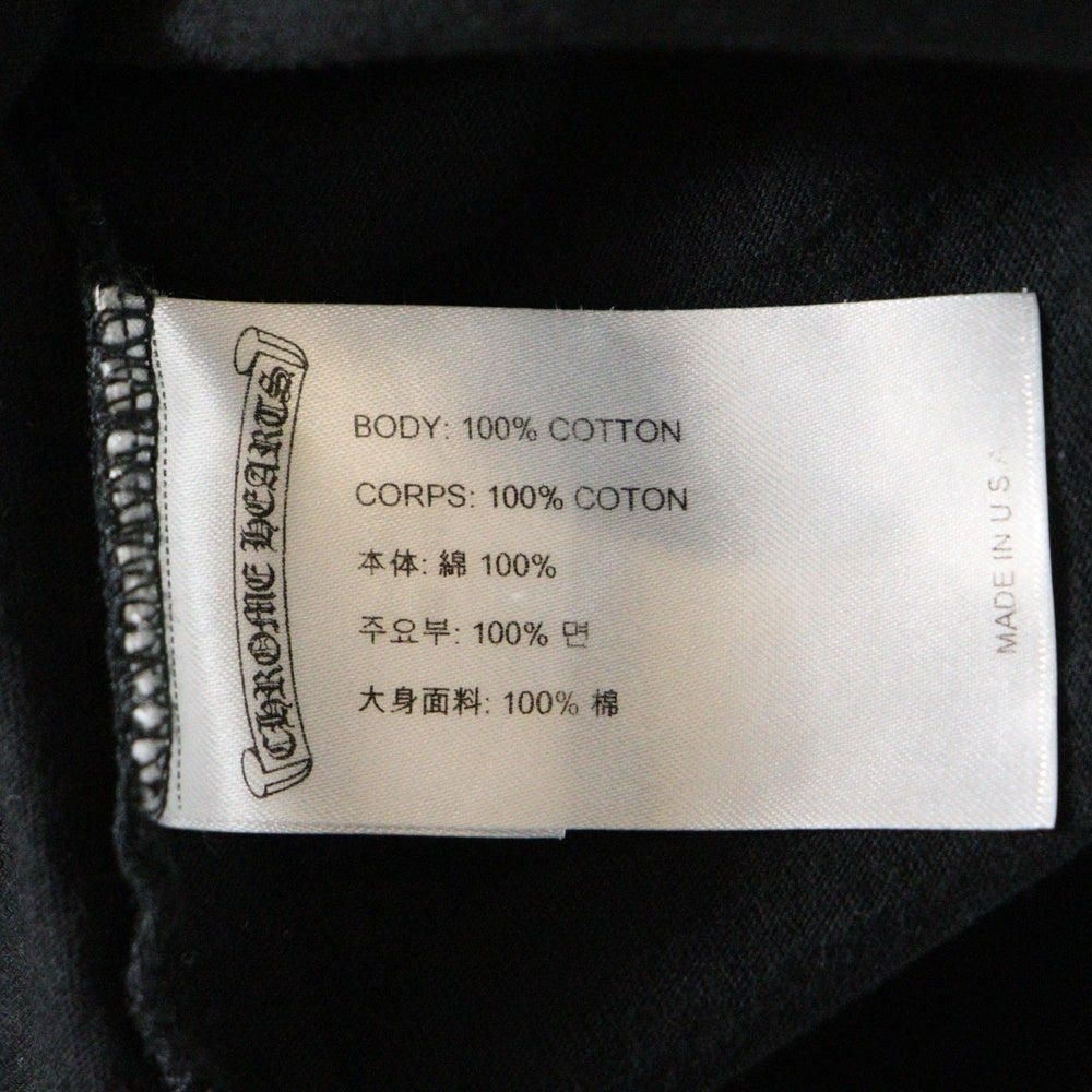 CHROME HEARTS(クロムハーツ) CH T SHRT ネックロゴ プリント 半袖 Tシャツ ブラック/パープル