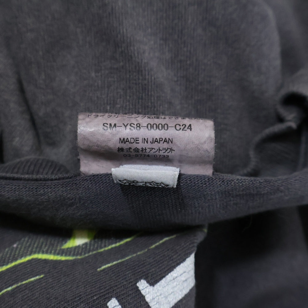 SAINT MICHAEL(セントマイケル) 24SS ×エヴァンゲリオン プリント半袖クルーネックTシャツ 半袖カットソー チャコールグレー SM-YS8-0000-C24