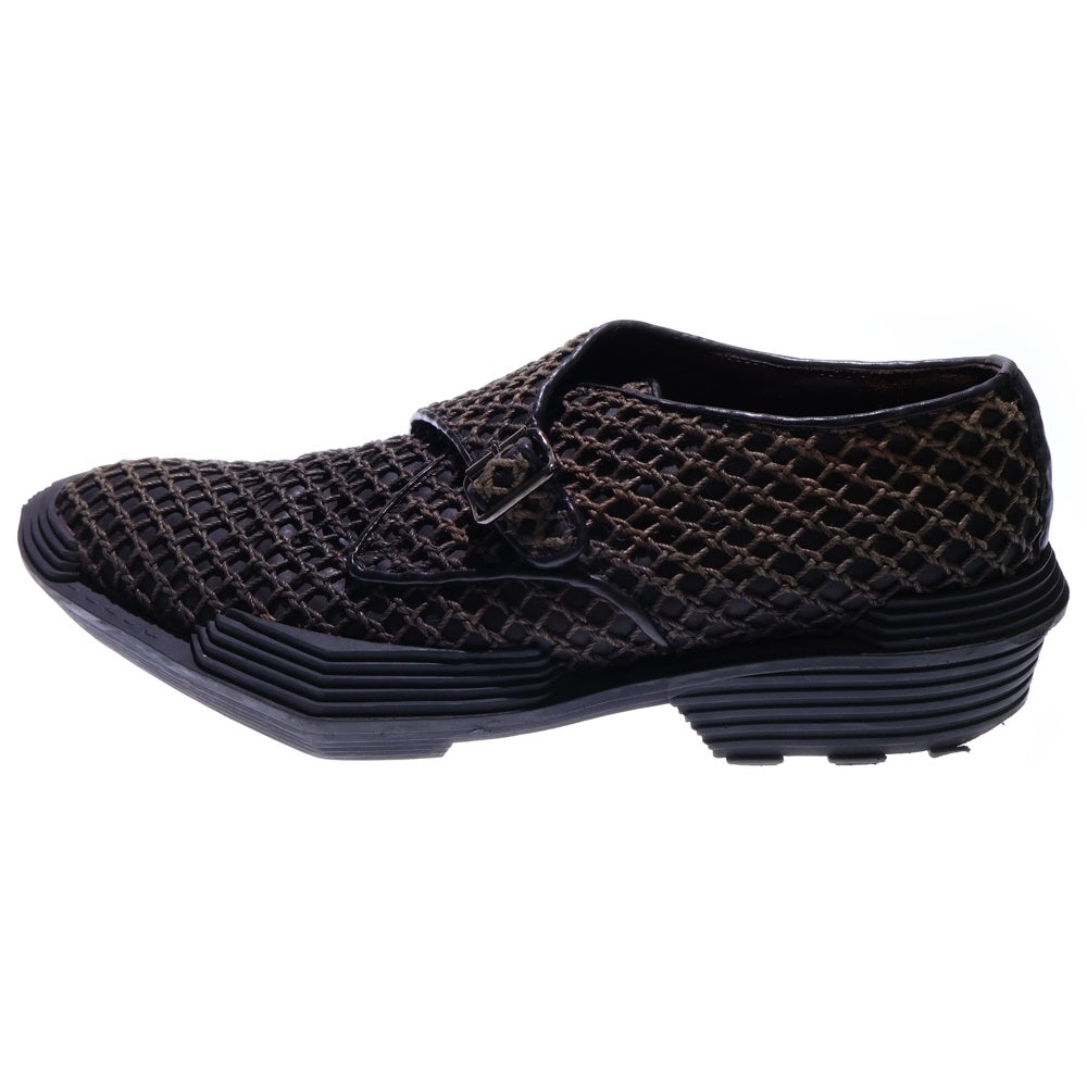 RAF SIMONS(ラフシモンズ) 08AWsingle monk ロープデザイン シングルモンク ストラップ シューズ ブラウン/ブラック