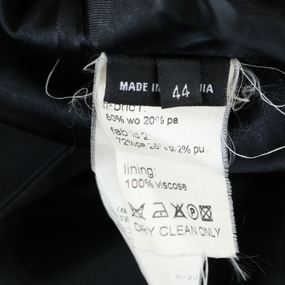 RAF SIMONS(ラフシモンズ) 07AW Archive アーカイブ ナイロン 素材切り替え ダブルコート ブラック