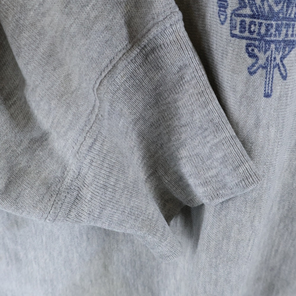 CHAMPION(チャンピオン) 70s REVERSE WEAVE WARMUP NAVY リバースウィーブ ネイビー 単色タグ 染み込みプリント スウェット グレー