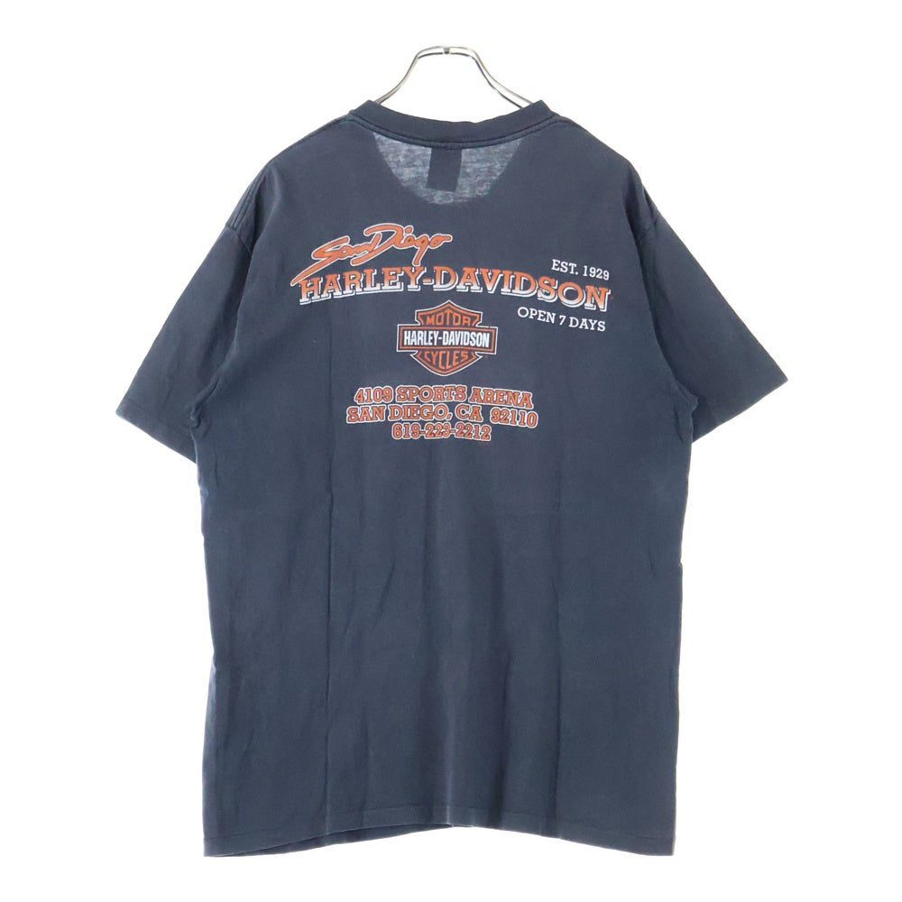 HARLEY DAVIDSON(ハーレーダビッドソン) 90s VINTAGE PROUD RIDERS 両面プリント Tシャツ 半袖カットソー ブラック