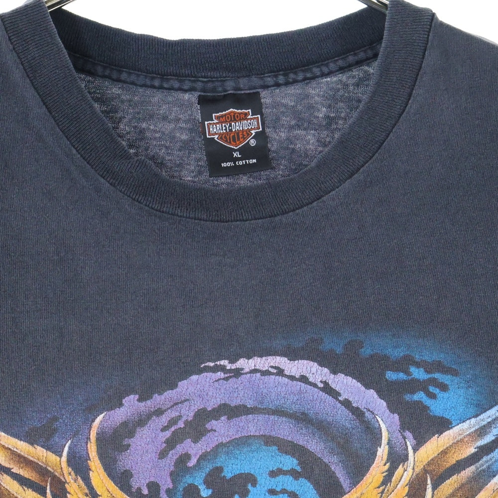 HARLEY DAVIDSON(ハーレーダビッドソン) 90s VINTAGE PROUD RIDERS 両面プリント Tシャツ 半袖カットソー ブラック