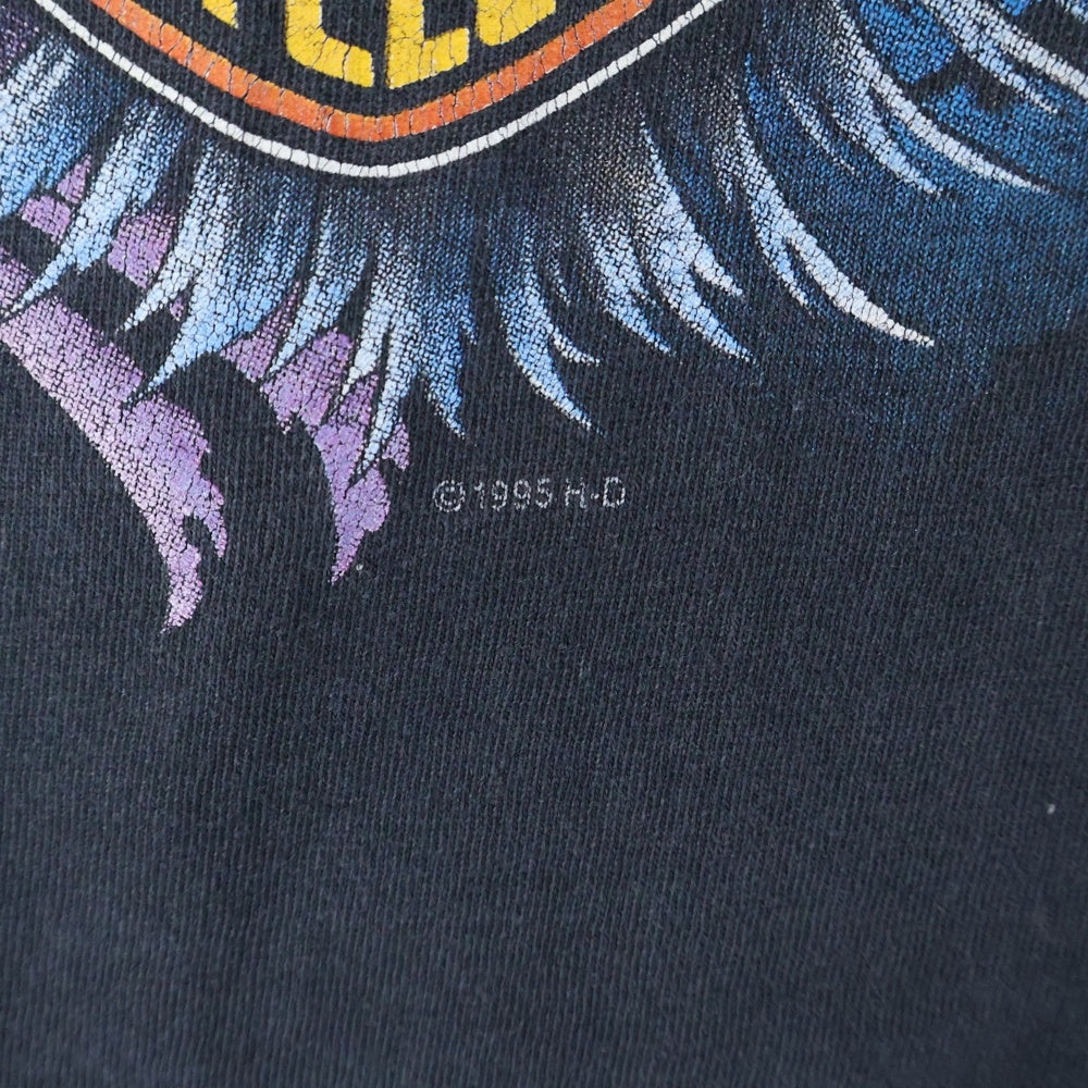 HARLEY DAVIDSON(ハーレーダビッドソン) 90s VINTAGE PROUD RIDERS 両面プリント Tシャツ 半袖カットソー ブラック