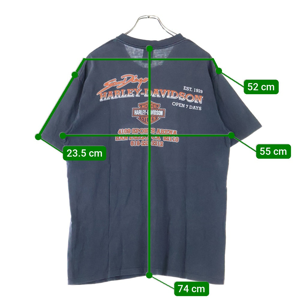 HARLEY DAVIDSON(ハーレーダビッドソン) 90s VINTAGE PROUD RIDERS 両面プリント Tシャツ 半袖カットソー ブラック