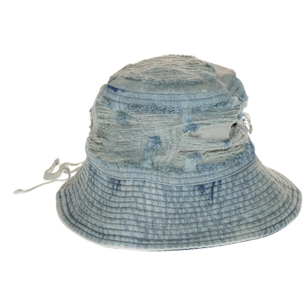 DRKSHDW(ダークシャドウ) 24SS DA01D1479-DKYSH ディストレスドデニムバケットハット 帽子 インディゴ