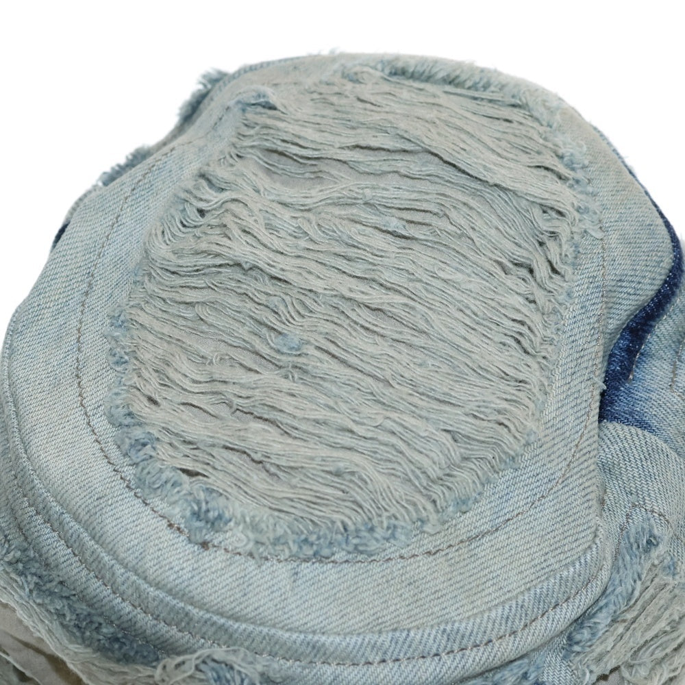 DRKSHDW(ダークシャドウ) 24SS DA01D1479-DKYSH ディストレスドデニムバケットハット 帽子 インディゴ