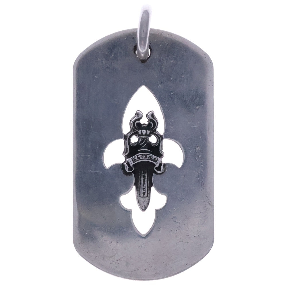CHROME HEARTS(クロムハーツ) D TAG SML FLE DAG フレアダガードッグタグ スモールドッグタグ ネックレストップ シルバー