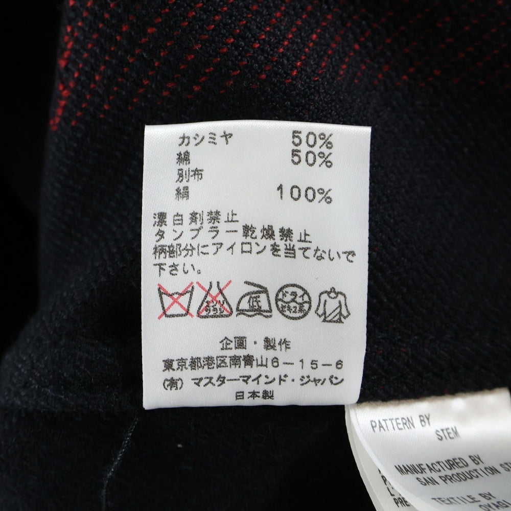 mastermind JAPAN(マスターマインドジャパン) 12AW neworder期 バッファローチェック スカル刺繍 CPOジャケット レッド