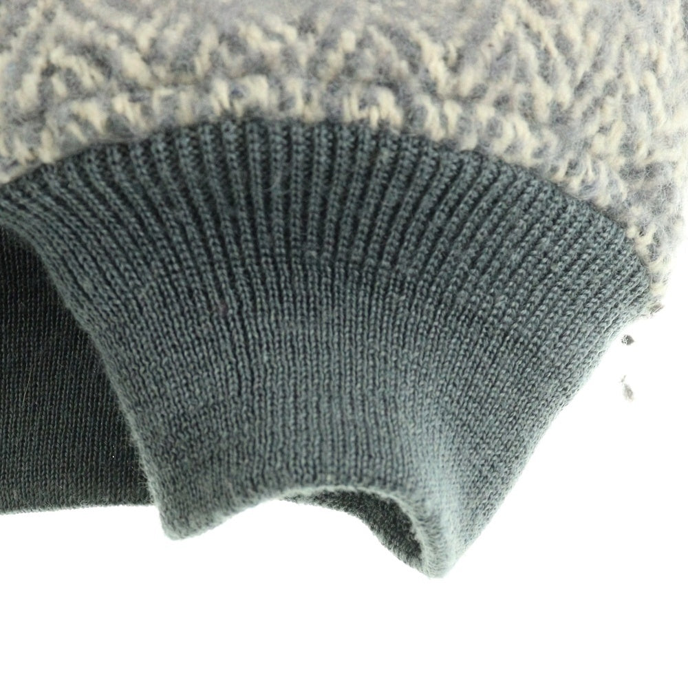 FACETASM(ファセッタズム) ヘリンボーン ウール MA-1 ボンバージャケット グレー HT-JK-U01