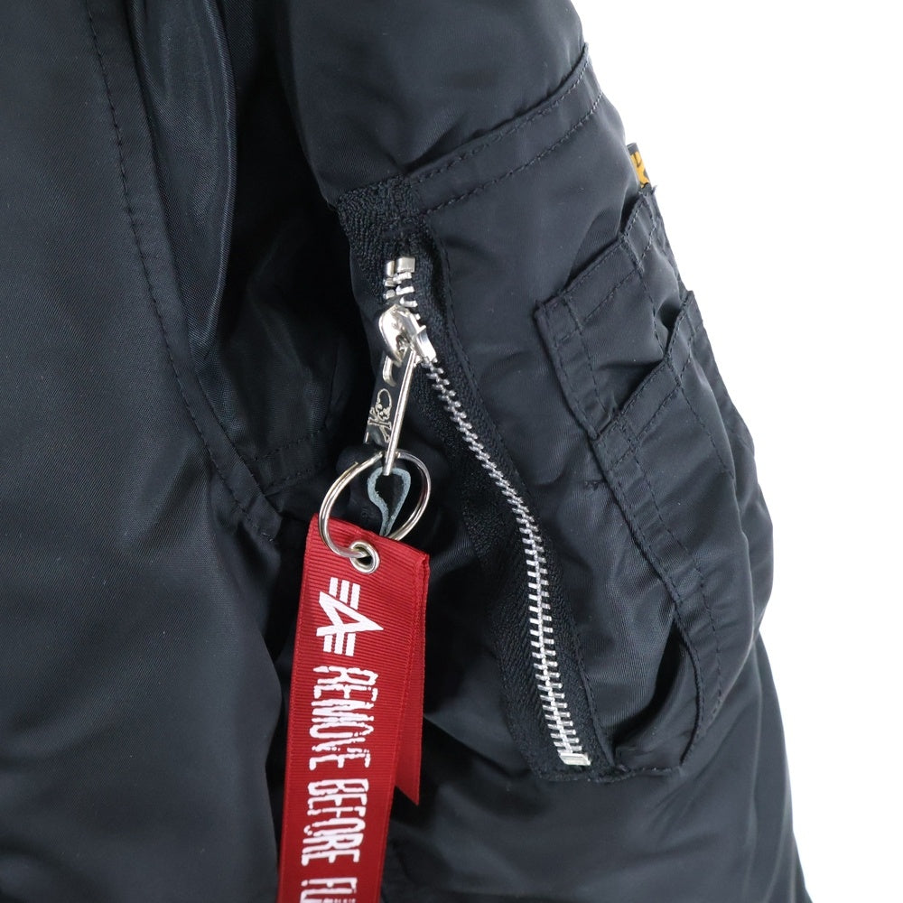 mastermind JAPAN(マスターマインドジャパン) ALPHA ZOZO限定 N-3B ファー付き フライトジャケット ブラック 20094-8575