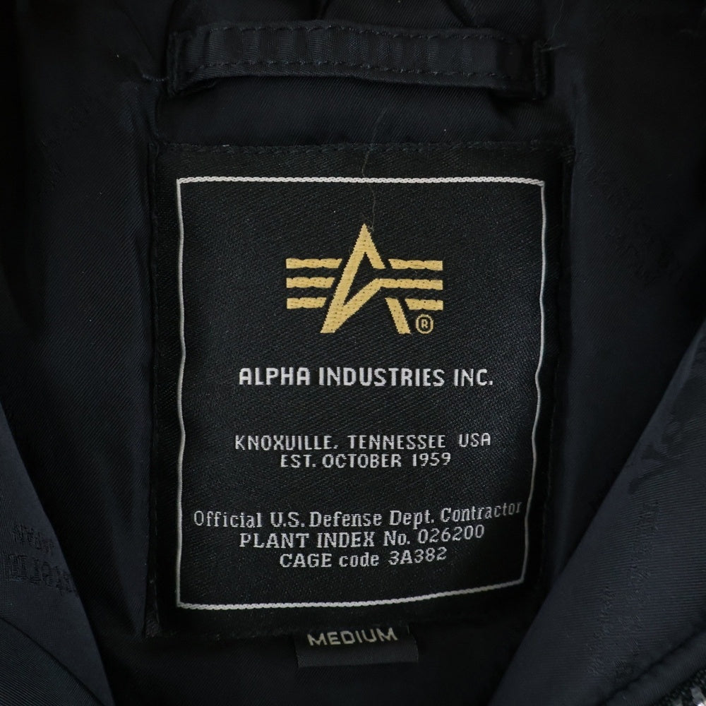 mastermind JAPAN(マスターマインドジャパン) ALPHA ZOZO限定 N-3B ファー付き フライトジャケット ブラック 20094-8575
