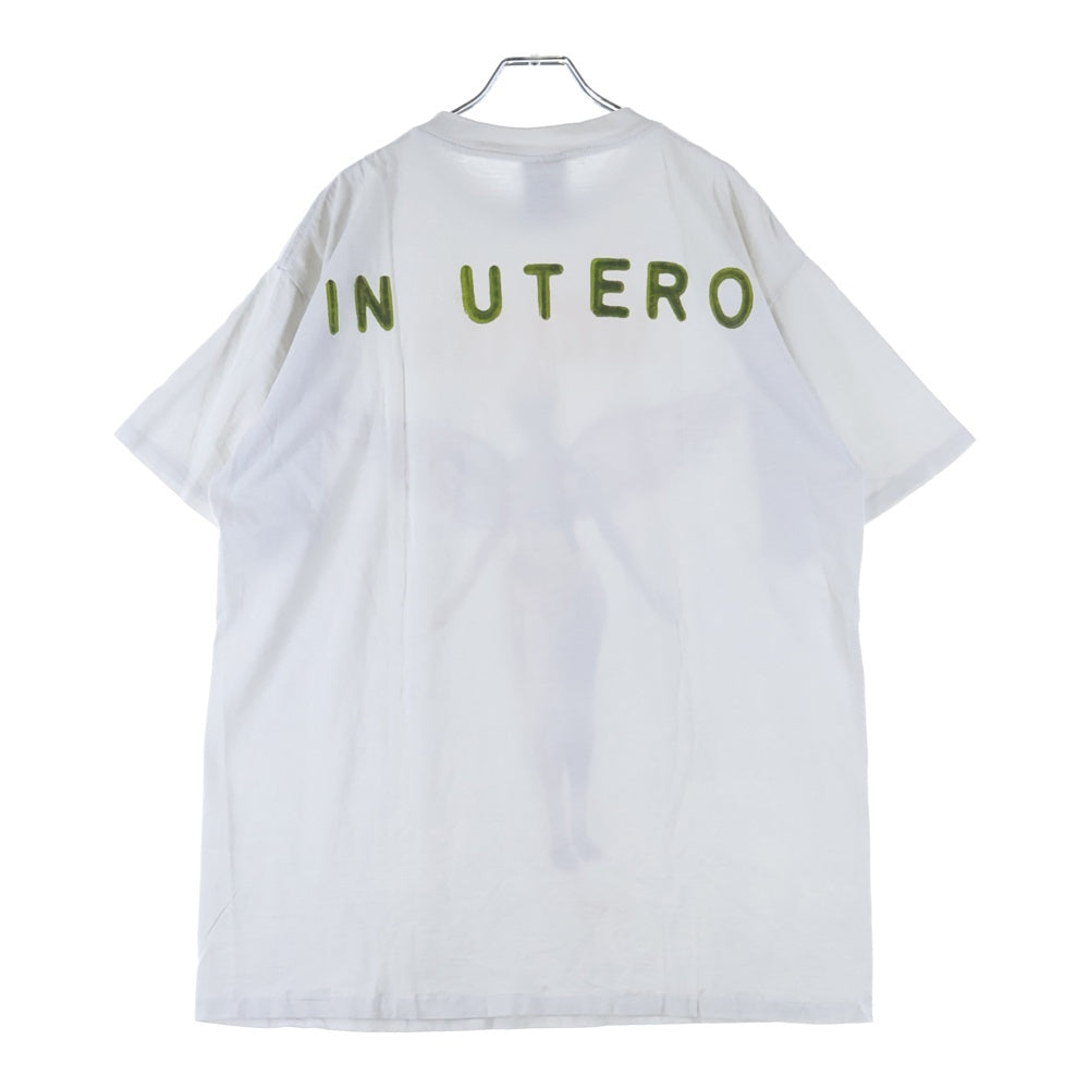 VINTAGE(ヴィンテージ) 90s NIRVANA IN UTERO ニルヴァーナ インユーテロ 両面プリント 半袖Tシャツ ホワイト