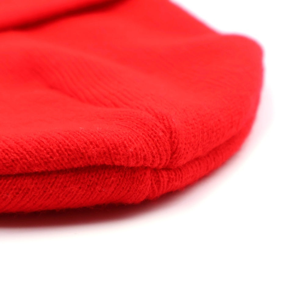 CHROME HEARTS(クロムハーツ) セメタリークロス 刺繍 ニットキャップ レッド