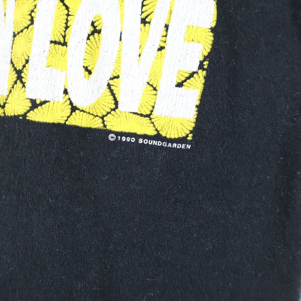 VINTAGE(ヴィンテージ) 90S SOUNDGARDEN 1989 Louder Than Love サウンドガーデン 両面プリント 半袖Tシャツ ブラック