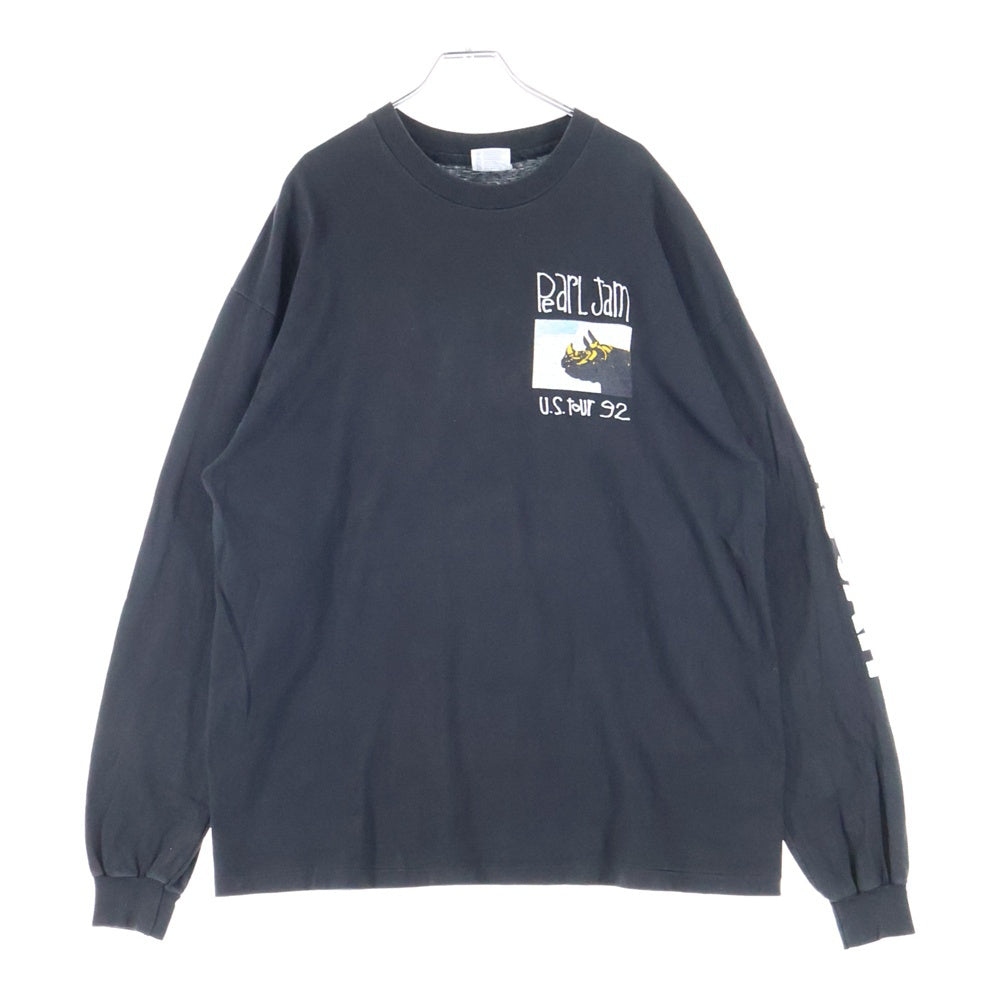 VINTAGE(ヴィンテージ) 90S PEARL JAM WORLD JAM US TOUR 1992 L/S TEE パールジャム 両面プリント長袖Tシャツ 長袖カットソー ブラック