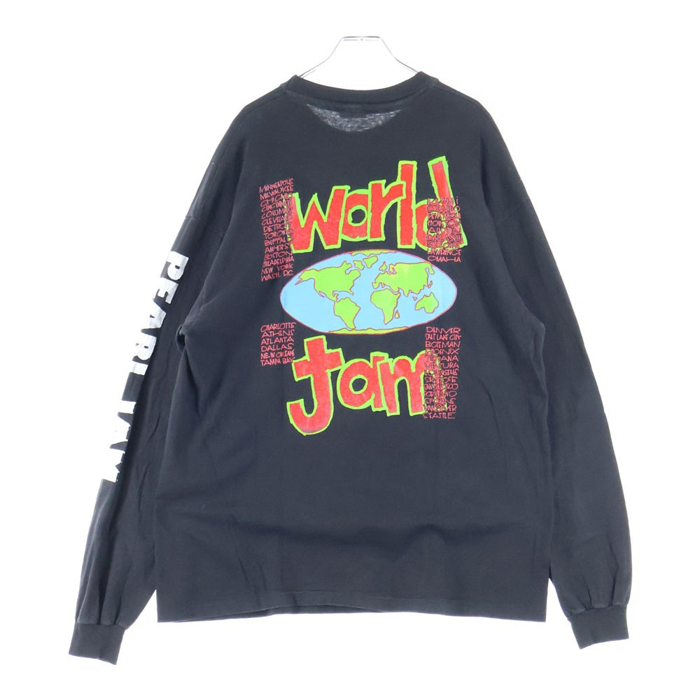VINTAGE(ヴィンテージ) 90S PEARL JAM WORLD JAM US TOUR 1992 L/S TEE パールジャム 両面プリント長袖Tシャツ 長袖カットソー ブラック