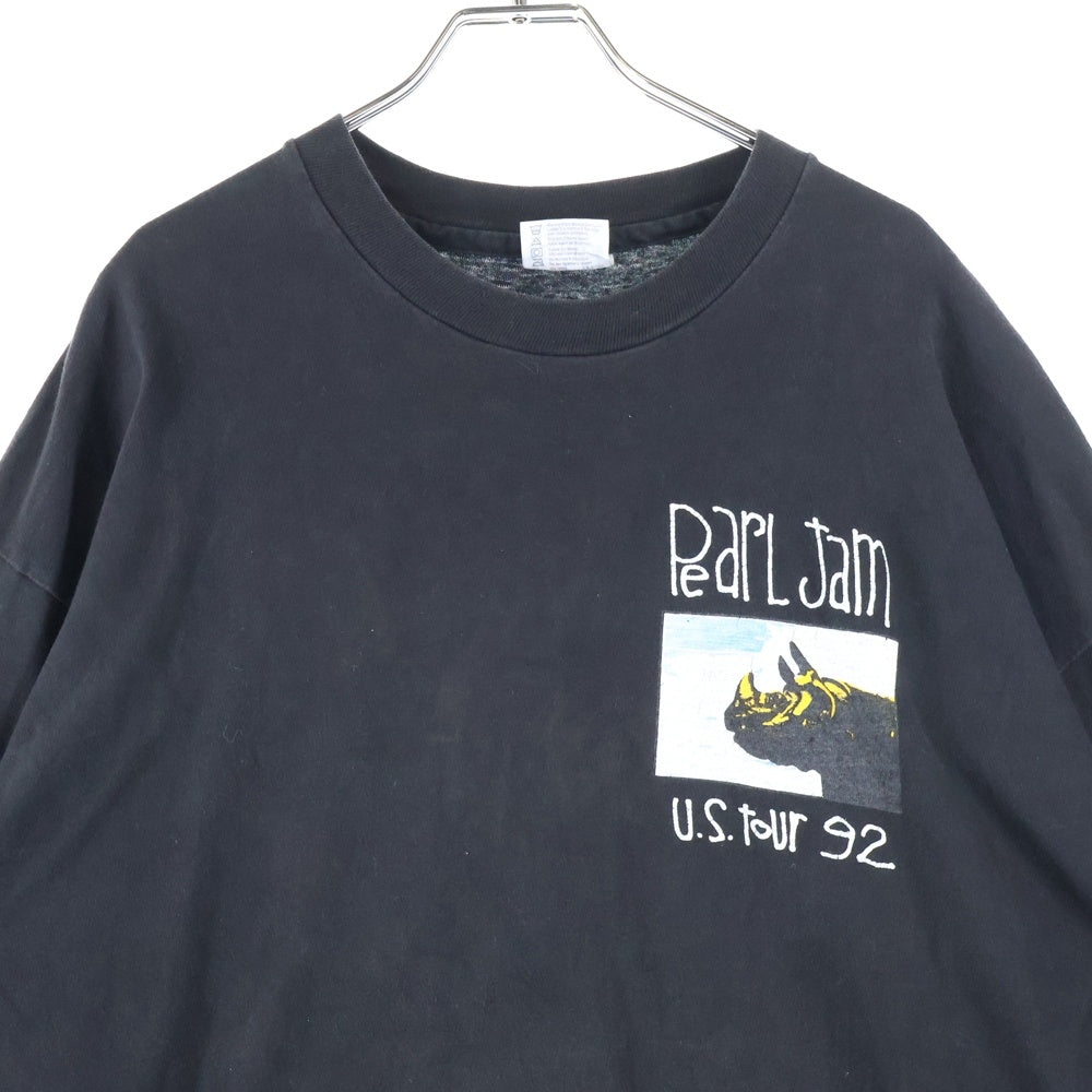 VINTAGE(ヴィンテージ) 90S PEARL JAM WORLD JAM US TOUR 1992 L/S TEE パールジャム 両面プリント長袖Tシャツ 長袖カットソー ブラック