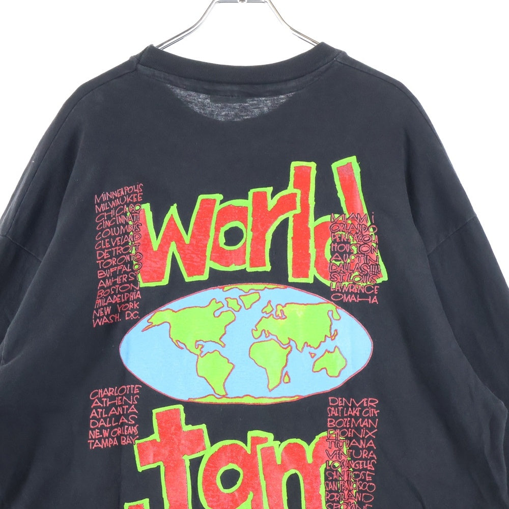 VINTAGE(ヴィンテージ) 90S PEARL JAM WORLD JAM US TOUR 1992 L/S TEE パールジャム 両面プリント長袖Tシャツ 長袖カットソー ブラック