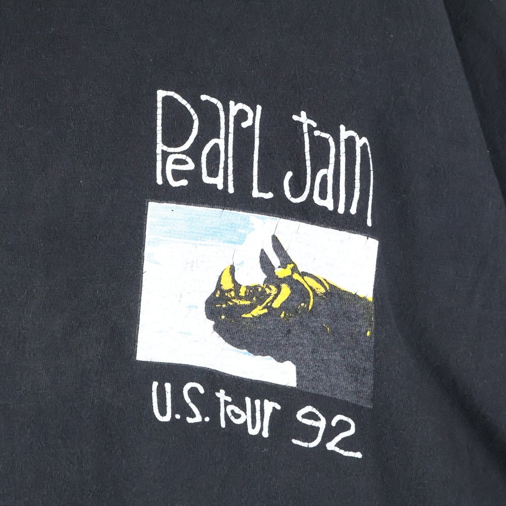 VINTAGE(ヴィンテージ) 90S PEARL JAM WORLD JAM US TOUR 1992 L/S TEE パールジャム 両面プリント長袖Tシャツ 長袖カットソー ブラック