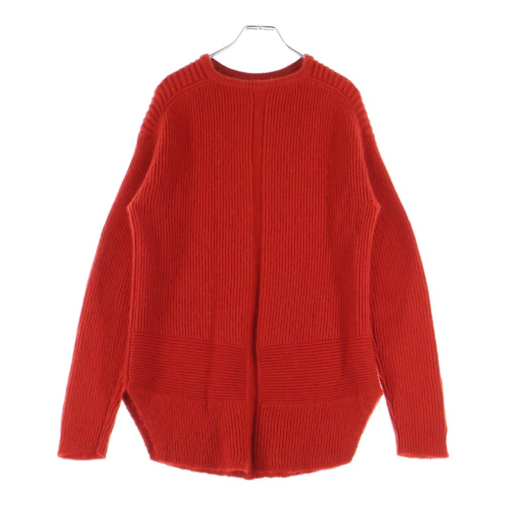 Rick Owens(リックオウエンス) 19AW New Wool Fisherman Round Neck Sweater ラウンドネック ウール ニット セーター レッド RU19F4660-KFI