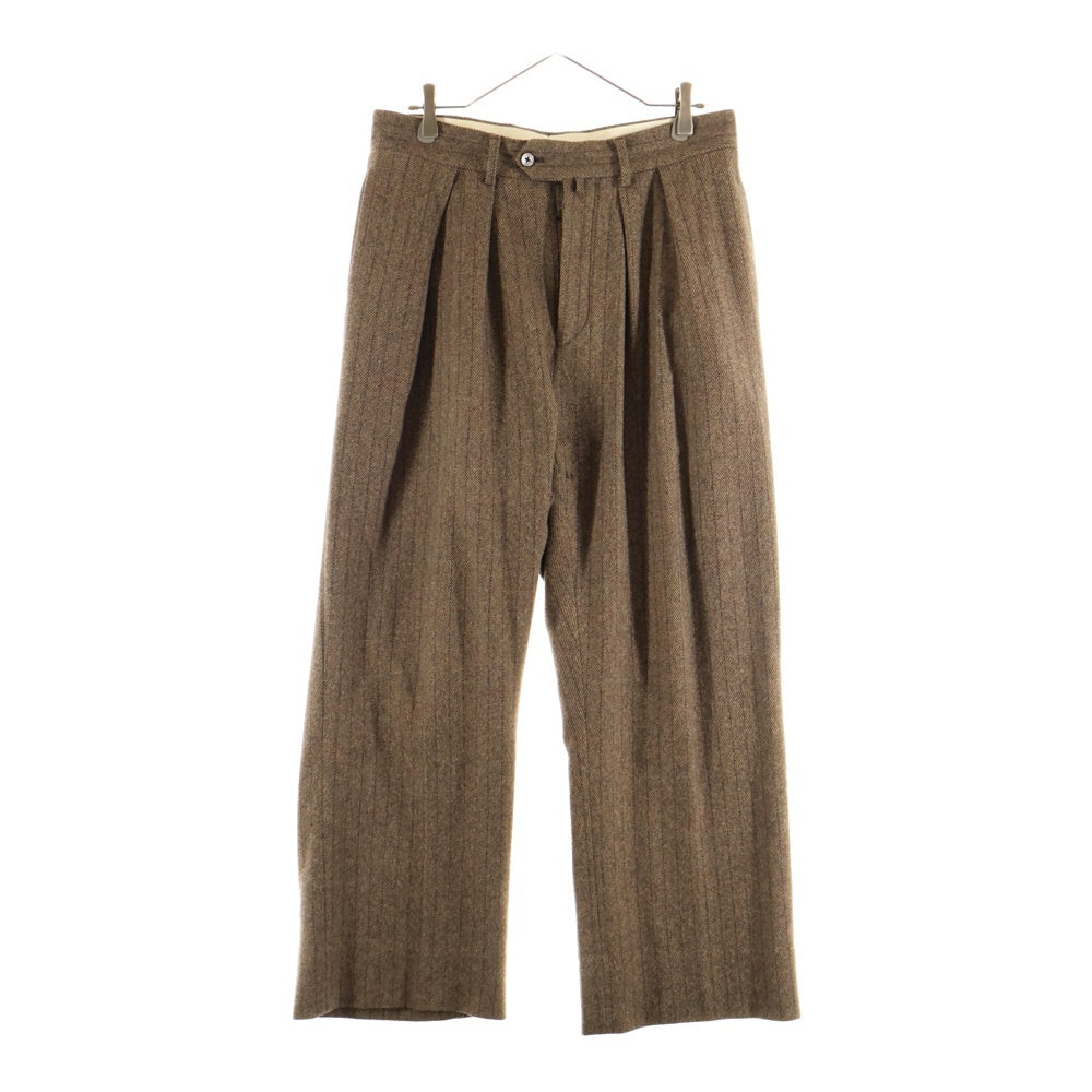 NEAT(ニート) WOOL TWILL STRIPE インタック ウール ツイル ストライプ スラックス ブラウン