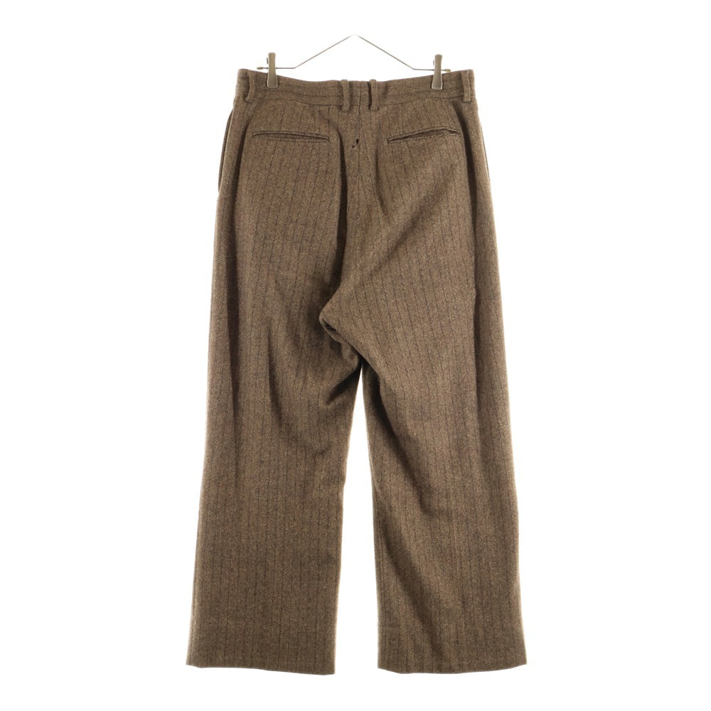 NEAT(ニート) WOOL TWILL STRIPE インタック ウール ツイル ストライプ スラックス ブラウン
