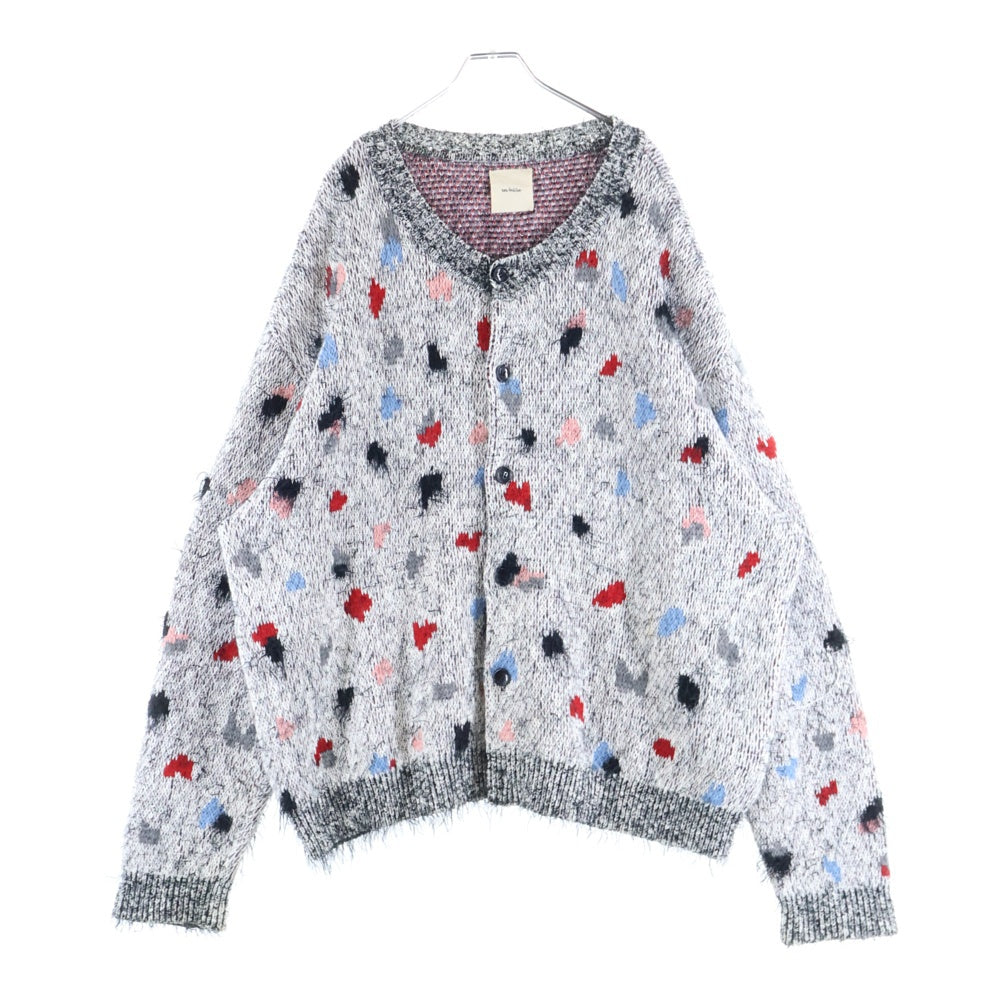 Kota Gushiken(コウタグシケン) 23AW WILD WILD Doodle Cardigan ニット クルーネック カーディガン ニット グレー