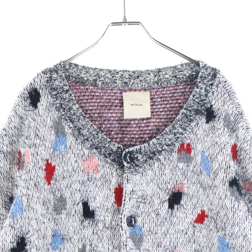 Kota Gushiken(コウタグシケン) 23AW WILD WILD Doodle Cardigan ニット クルーネック カーディガン ニット グレー