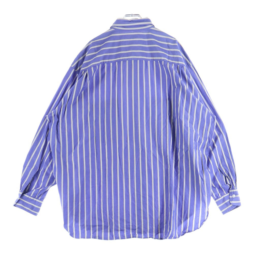 Marvine Pontiak shirt makers(マーヴィンポンティアックシャツメイカーズ) Military STRIPE Shirt MPSM-1905S ミリタリー ストライプ 長袖 シャツ ブルー
