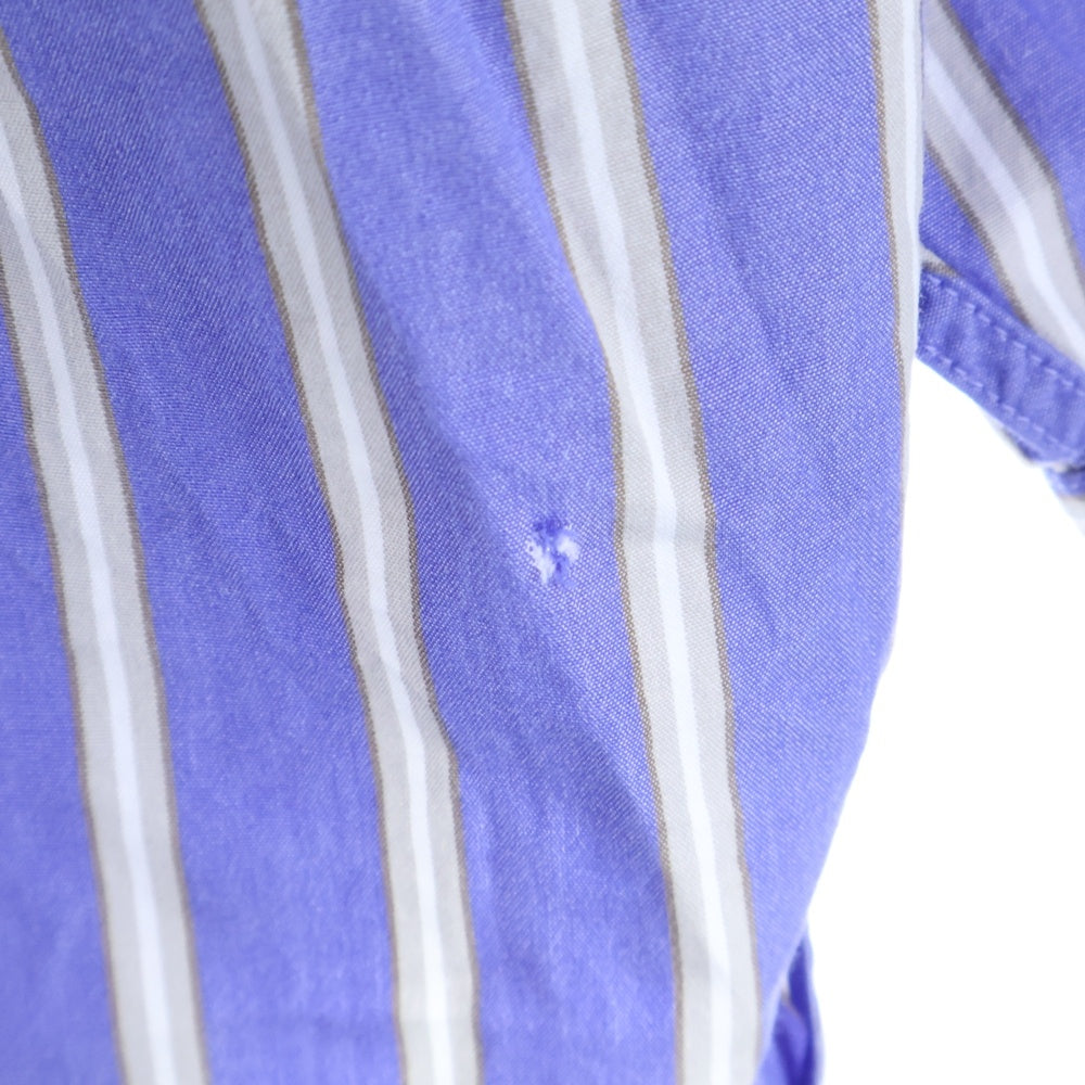 Marvine Pontiak shirt makers(マーヴィンポンティアックシャツメイカーズ) Military STRIPE Shirt MPSM-1905S ミリタリー ストライプ 長袖 シャツ ブルー