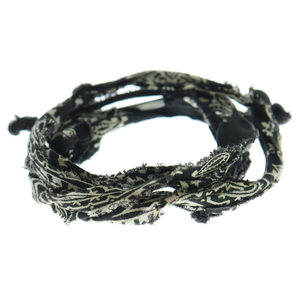 RAF SIMONS(ラフシモンズ) 04AW Archive WAVES期 Bandanna bracelet アーカイブ バンダナ ブレスレット ブラック