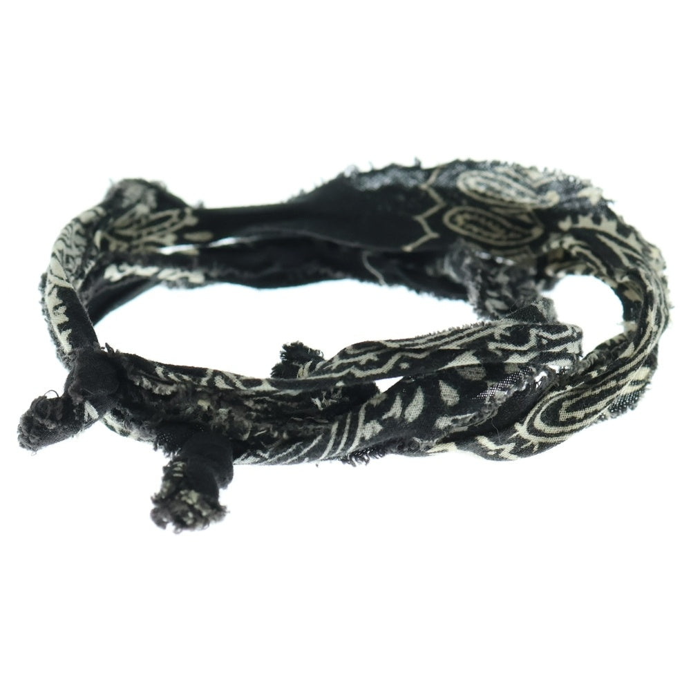 RAF SIMONS(ラフシモンズ) 04AW Archive WAVES期 Bandanna bracelet アーカイブ バンダナ ブレスレット ブラック