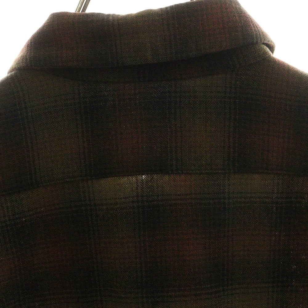PENDLETON(ペンドルトン) 50S VINTAGE ヴィンテージ タータンチェック オープンカラー ウールシャツ レッド/ブラウン