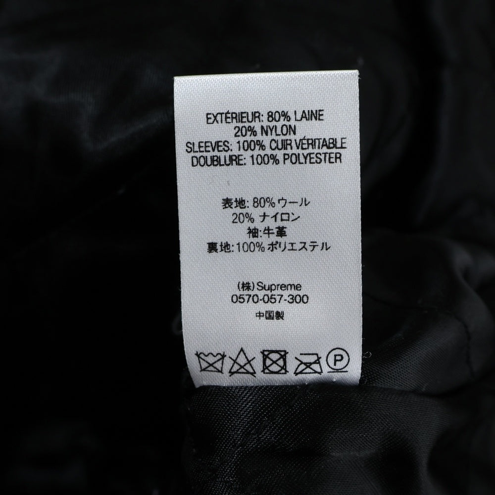 SUPREME(シュプリーム) 19AW Team Varsity Jacket ワッペン チーム ヴァーシティ スタジアム ジャケット ブラック