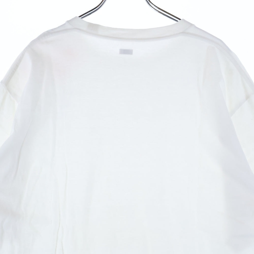 SEQUEL(シークエル) SHOULDER PRINT TEE リッププリント Tシャツ 半袖カットソー ホワイト