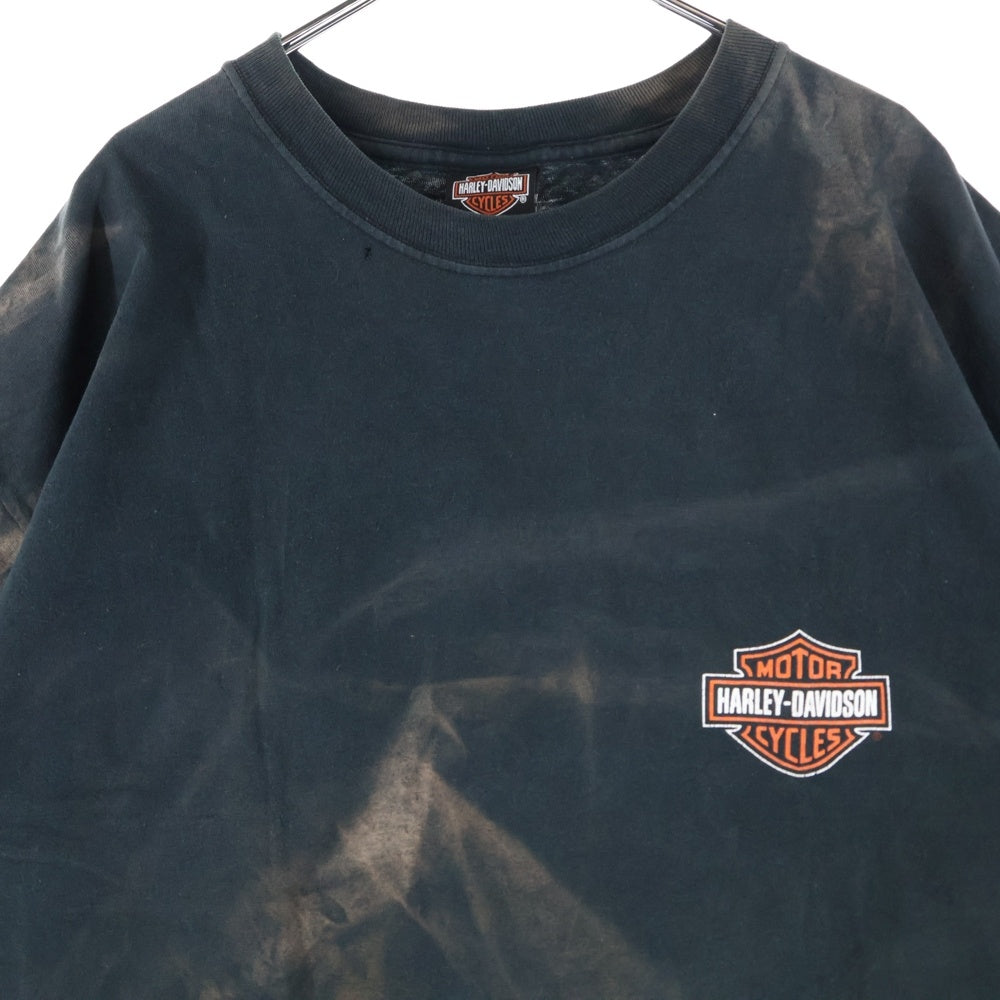 HARLEY DAVIDSON(ハーレーダビッドソン) 00s VINTAGE CHICAGO シカゴ 両面プリント Tシャツ 半袖カットソー ブラック