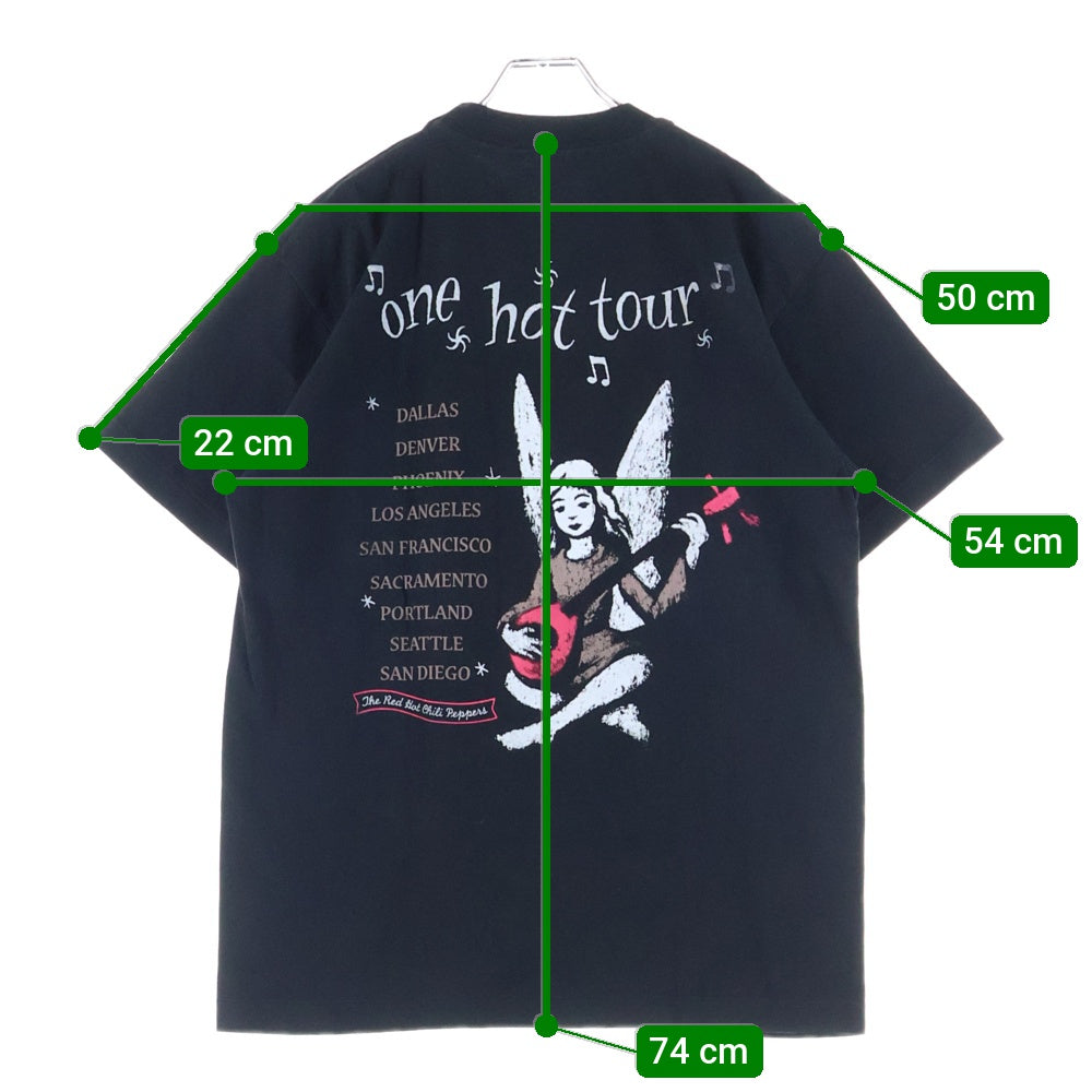 VINTAGE(ヴィンテージ) 90s RED HOT CHILI PEPPERS One Hot Chili Peppers Bootleg レッドホットチリペッパーズ ワンホットミニッツ ブートレグ 両面プリント 半袖Tシャツ ブラック